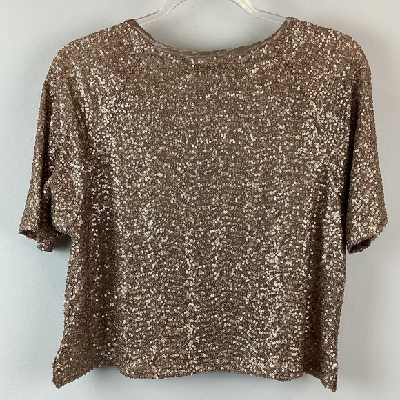 NWOT Rebecca Minkoff Brown Sequin Top | Small - Picture 2 of 10